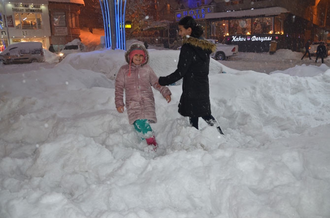 Hakkari yeni yıla kar yağışı altında girdi! 12