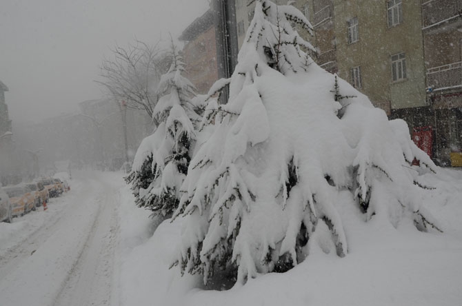 Hakkari yeni yıla kar yağışı altında girdi! 4