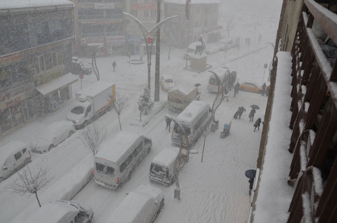 Hakkari'de kar yağışı! 7