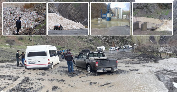 Hakkari ve ilçelerinde sağanak yağış hayatı felç etti 1