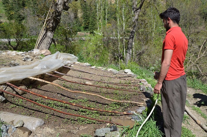 Hakkari’de bahar hazırlıkları: Şelale altında halı yıkadılar 10