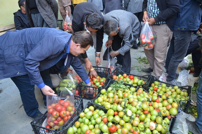 Hakkari’de ucuz sebze izdihamı! 10