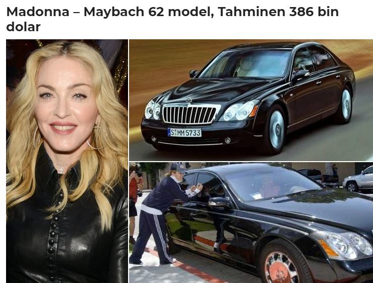 Ünlülerin Dudak Uçuktalan Arabaları ve fiyatları 37