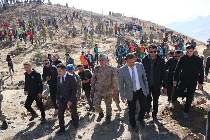 Hakkari'de fidan dikimi etkinliği 2