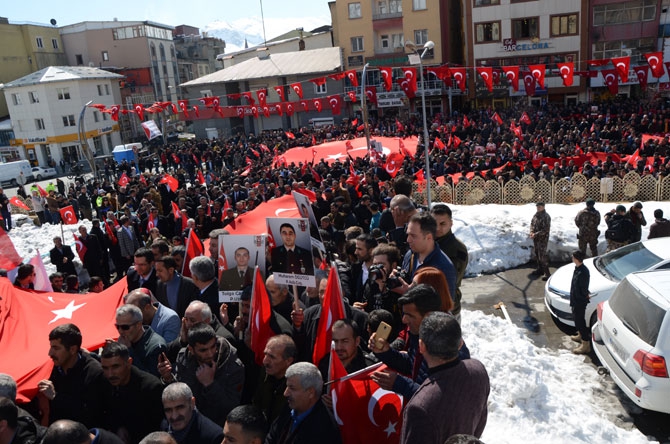 Hakkari'de 'Bahar Kalkanı Harekatına' destek yürüyüşü 10
