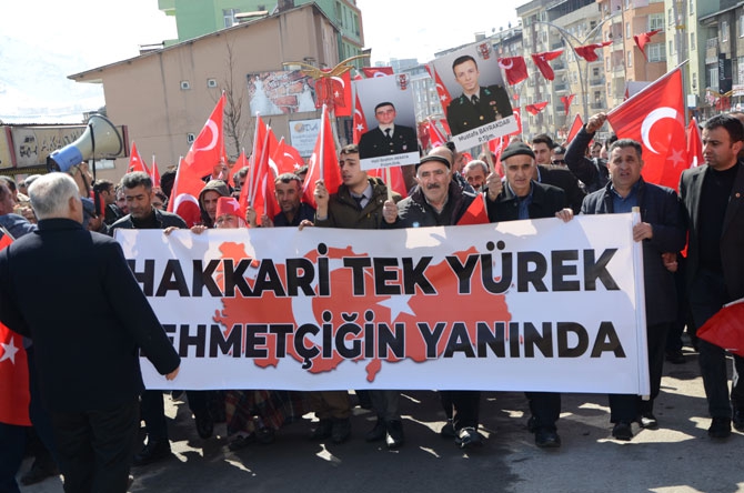 Hakkari'de 'Bahar Kalkanı Harekatına' destek yürüyüşü 15