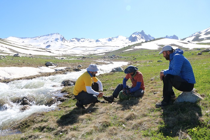 Berçelan Yaylası'nda haziranda snowboard 10