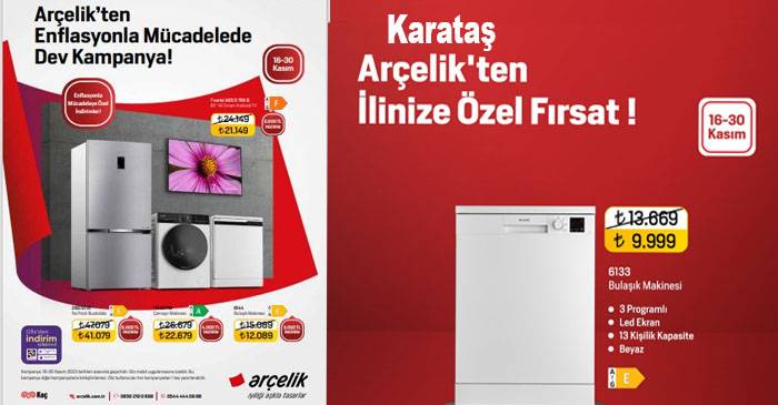 Karataş Arçelik'ten Enflasyonla mücadelede dev kampanya! 53