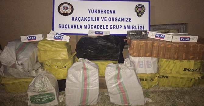 Yüksekova’da kaçak sigara ve sahte kimlikler ele geçirildi