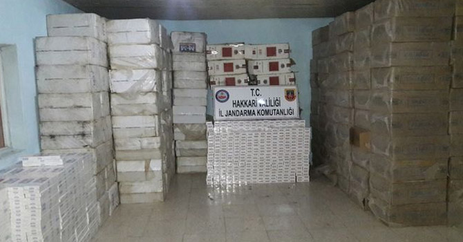 Şemdinli'de kaçak sigara operasyonu