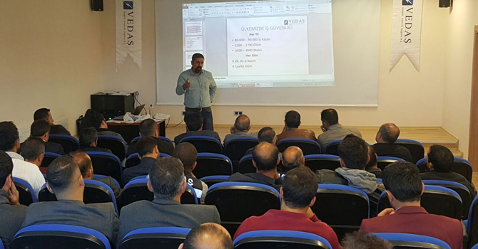 VEDAŞ'tan personele iş sağlığı ve güvenliği eğitimi