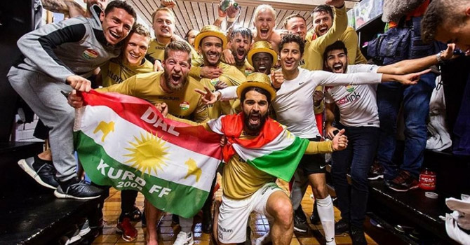 İsveç'te Kürt takımı Dalkurd 1. Lig'e yükseldi