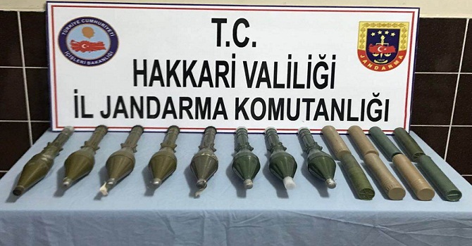 Hakkari kırsalında 8 adet anti tank mühimmatı ele geçirildi!