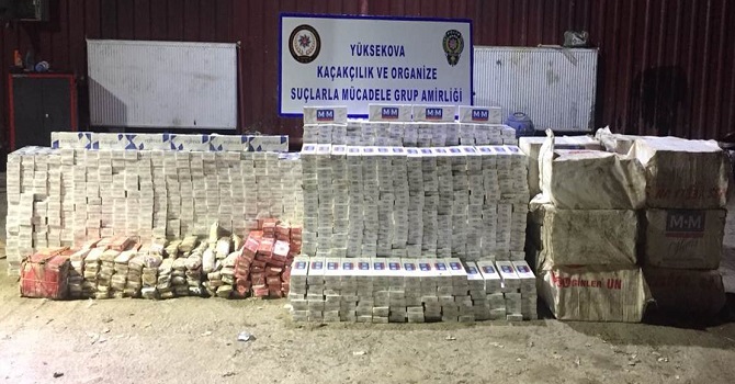Hakkari'de Kaçak Sigara ve Akaryakıt Operasyonu