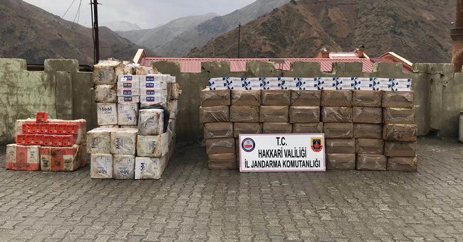 78 bin paket sigara ve 81 kg çay ele geçirildi