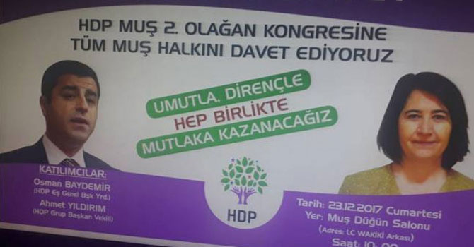 Demirtaş'ın fotoğrafının bulunduğu afiş toplatıldı
