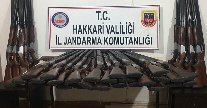 Hakkari'de 50 adet av tüfeği ele geçirildi