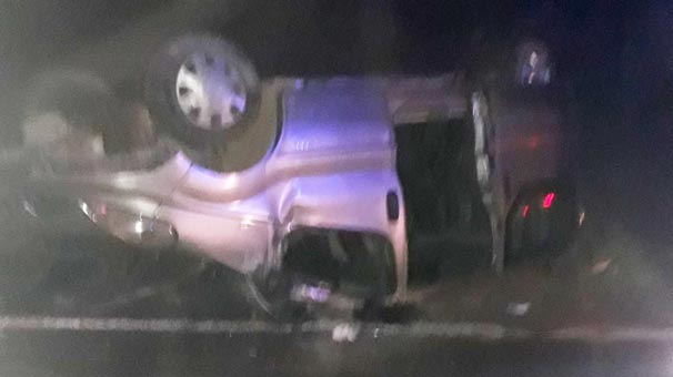 Irak’tan dönen minibüs Çukurca'da kaza yaptı