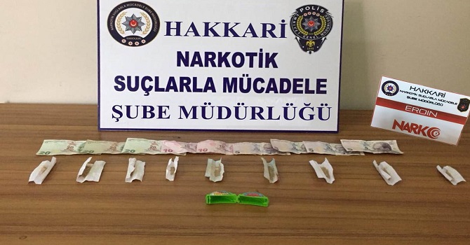 Yüksekova'da uyuşturucu operasyonu: 1 tutuklama