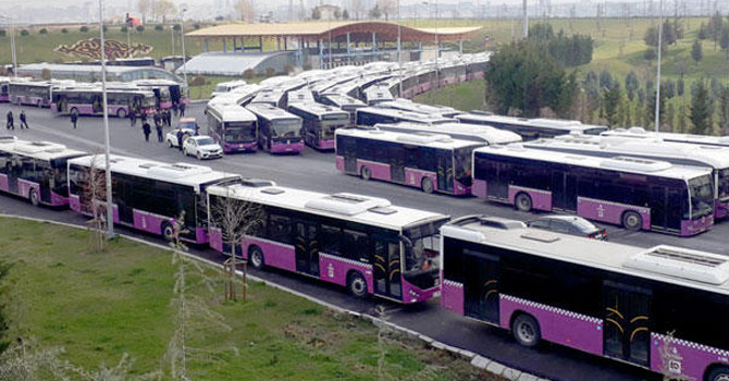 Halk otobüsleri bugün kontak kapattı