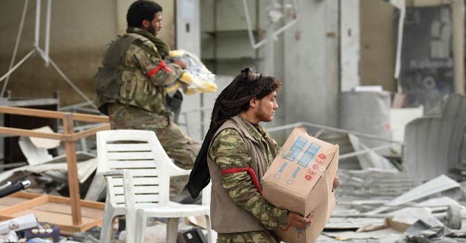 Afrin'de ÖSO'cular yağma yüzünden çatıştı