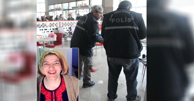 Hastane kantininde kadın cinayeti