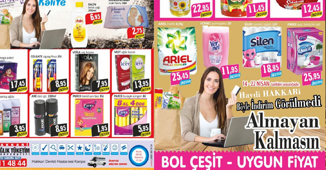 Sağlık Kooperatifinde bol çeşit uygun fiyat