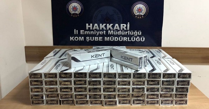 Hakkari'de bin 147 paket kaçak sigara ele geçirildi