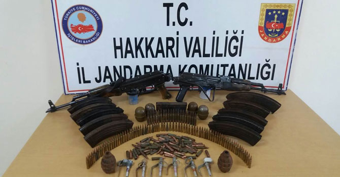 Yüksekova'da silah ve mühimmat ele geçirildi