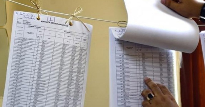 Seçmen listeleri askıya çıktı