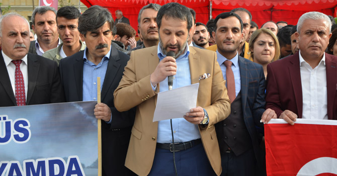 Hakkari Ak Parti ve STK'lardan İsrail protestosu