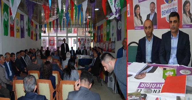 HDP Hakkari Adayları Yüksekova'da Seçim Bürosunu Ziyaret Etti