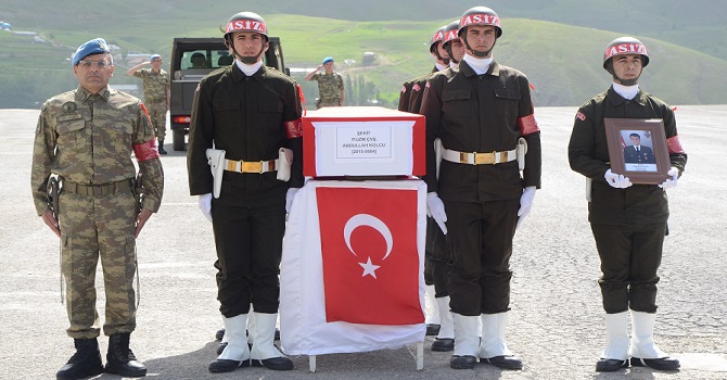 Hakkari'de Şehit olan asker memleketine uğurlandı