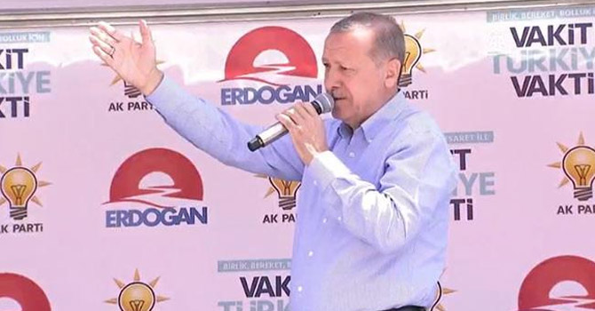 Erdoğan: İstihbarattan aldığım bilgiye göre İnce'nin Diyarbakır mitingine katılanların tamamına yakını HDP'li