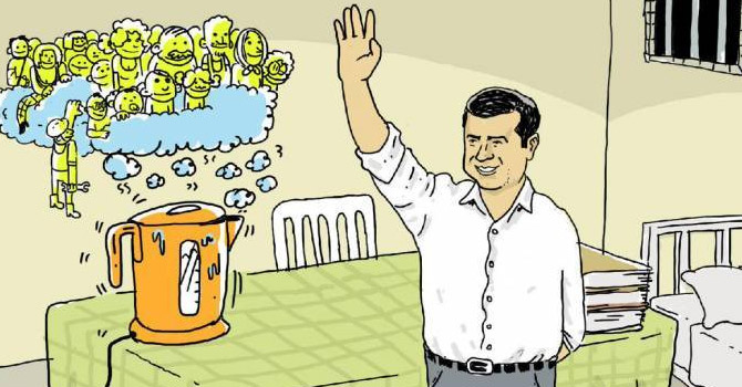 Selahattin Demirtaş Twitter'da e-miting yaptı