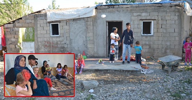 Yüksekova'da Tek gözlü odada 14 kişi yaşıyor