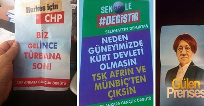 Ankara’da sahte HDP, CHP, İyi Parti broşürleri dağıtıldı