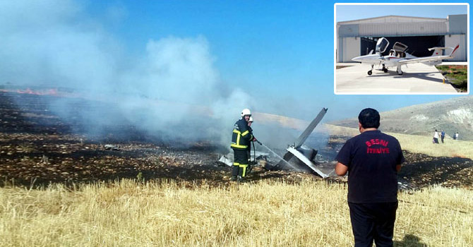 Adıyaman'da eğitim uçağı düştü