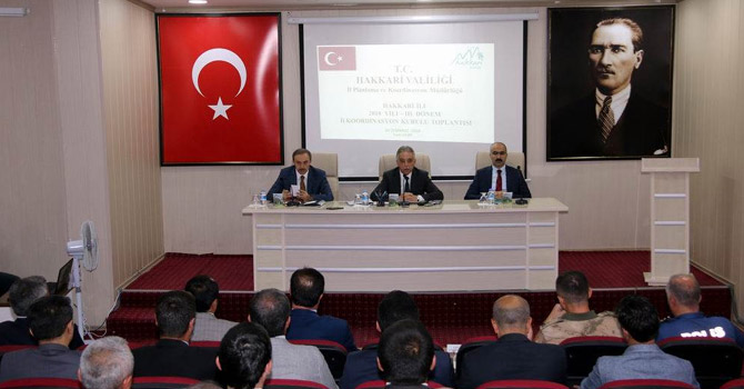 Hakkari'de 2018'in 3. Koordinasyon toplantısı yapıldı
