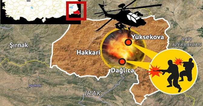 Yüksekova'da görevden dönen Özel harekat polis aracına bombalı saldırı