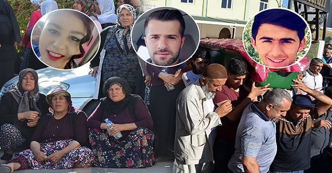 Küp Şelaleri'nde boğulan 3 kişi, toprağa verildi