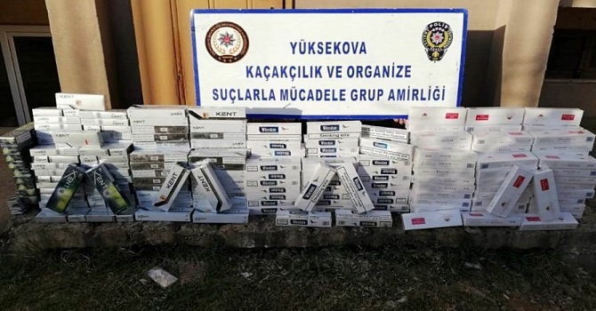 Hakkari'de 14 bin 090 paket kaçak sigara ele geçirildi