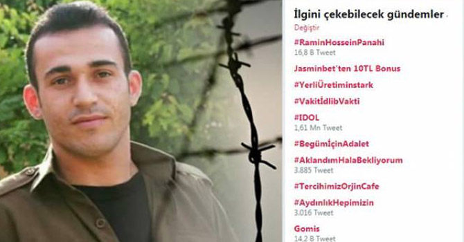 Panahi hashtagı Twitter gündeminde birinci sırada