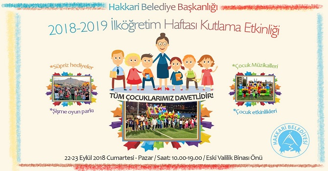 Hakkari'de ilköğretim kutlama haftasına davet