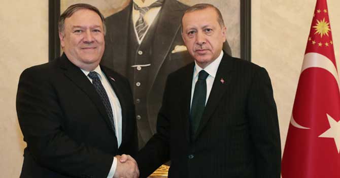 Erdoğan, ABD Dışişleri Bakanı Mike Pompeo ile görüştü