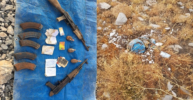 Hakkari'de silah ve mühimmat ele geçirildi