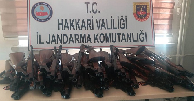 Şemdinli'de 30 adet av tüfeği ele geçirildi