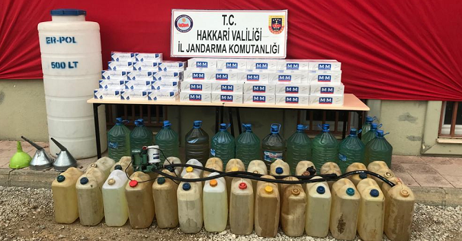 Kaçak sigara ve mazot ele geçirildi
