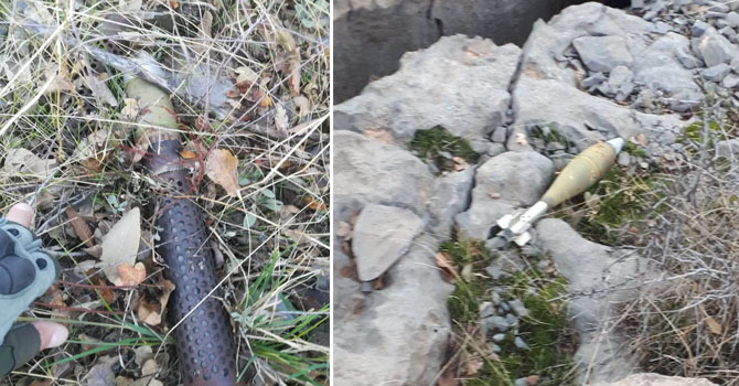 Çukurca kırsalında PKK mühimmatı ele geçirildi