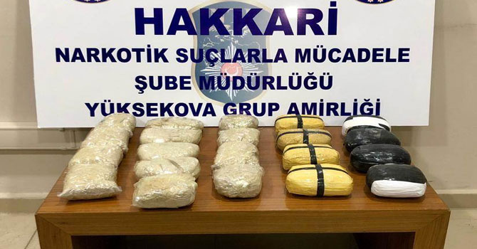 Yüksekova'da 11 kilo eroin ele geçirildi